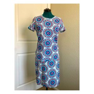 Talbots matching pattern print Tee and Skirt